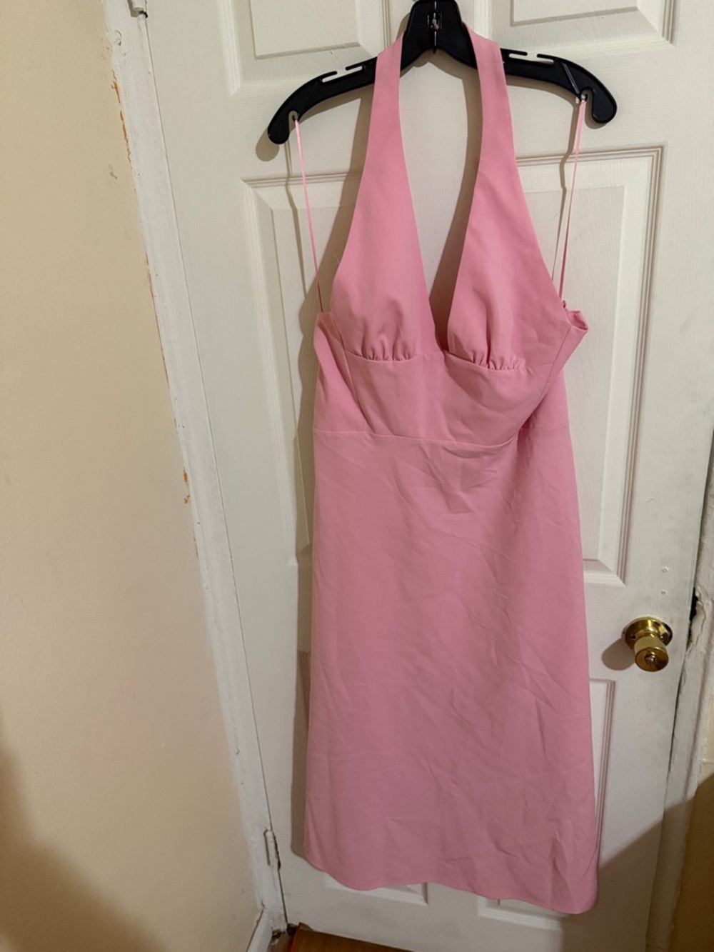 Zara Pink Halter Long Sleeve Dress